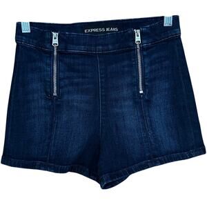 CLEARANCE Express Jeans Women's Double Zipper Front Denim Shorts Sz 0